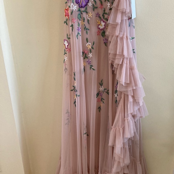Mac Duggal Pastel Floral Embroidered Gown - Picture 5 of 14